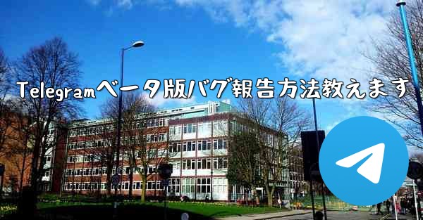 Telegramベータ版バグ報告方法教えます