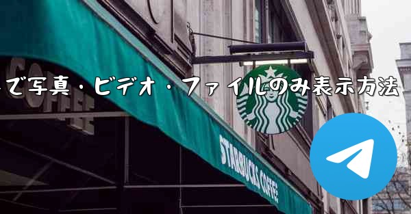 Telegramチャットで写真・ビデオ・ファイルのみ表示方法