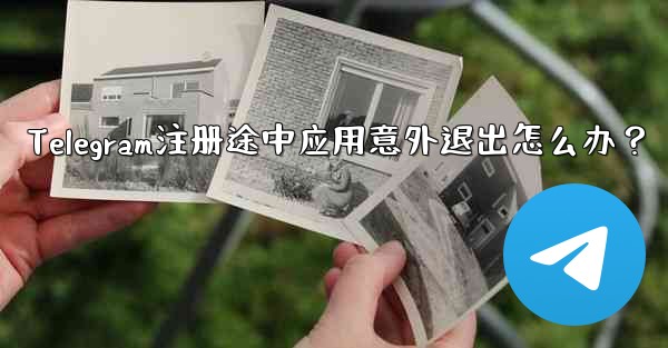 Telegram注册途中应用意外退出怎么办？
