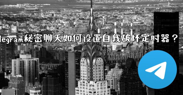 Telegram秘密聊天如何设置自我破坏定时器？