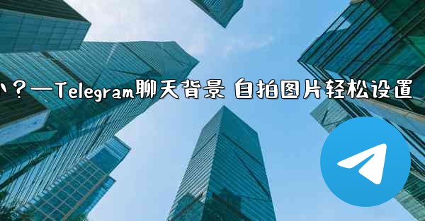 自分の写真を Telegram チャットの背景として使用できますか？—Telegram聊天背景 自拍图片轻松设置