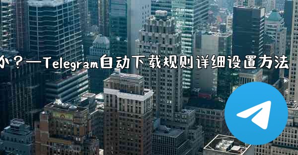 Telegram の自動メディア ダウンロード ルールで「詳細」オプションを設定するにはどうすればよいですか？—Telegram自动下载规则详细设置方法