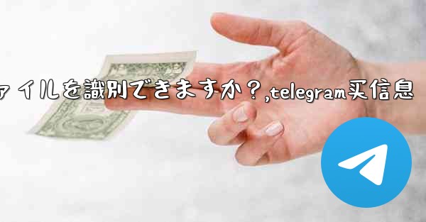 Telegram ボットはユーザーが送信したファイルを識別できますか？,telegram买信息