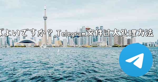 Telegram が「ファイルが大きすぎるため処理できません」というプロンプトを表示した場合はどうすればよいですか？,Telegram文件过大处理方法